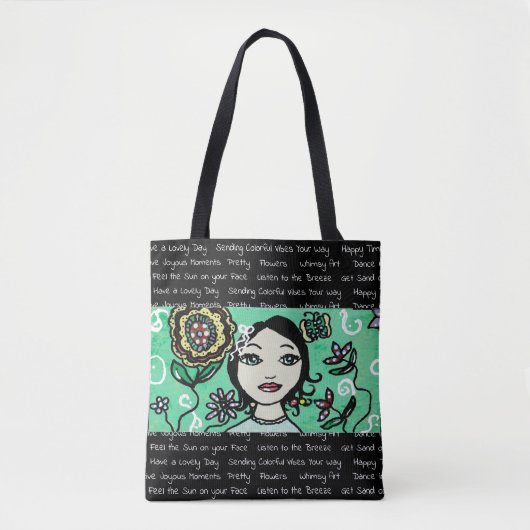Whimsical Folk Giro del Malcantone Blume Tasche (Vorderseite)