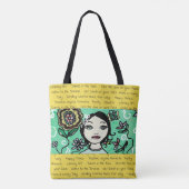 Whimsical Folk Giro del Malcantone Blume Tasche (Rückseite)