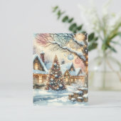 Whimsical Folk Village Personalisierte Weihnachten (Stehend Vorderseite)