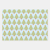 Whimsical Folk Weihnachtsbaum Urlaub Geschenkpapier Set (Vorderseite 2)