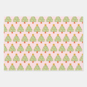 Whimsical Folk Weihnachtsbaum Urlaub Geschenkpapier Set (Vorderseite 3)