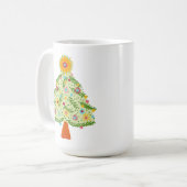 Whimsical Folk Weihnachtsbaum Urlaub Kaffeetasse (Vorderseite Links)