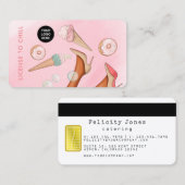 Whimsical Food Catering Lady VIP Business Card Visitenkarte (Vorne/Hinten)