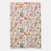 Whimsical Food Pattern Tea Towel Geschirrtuch (Vertikal)