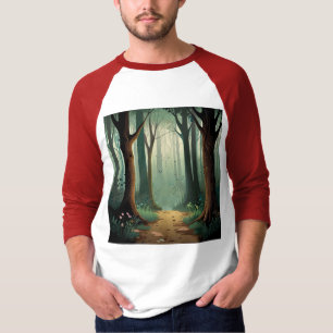 Whimsical Forest and Hidden Fairy Door - Naturelek T-Shirt