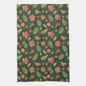 Whimsical Forest Blume & Blätter Geschirrtuch (Vertikal)