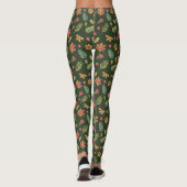 Whimsical Forest Blume & Blätter Leggings (Rückseite)
