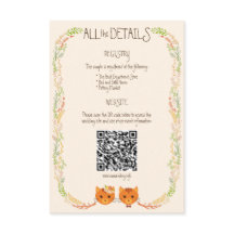 Whimsical Forest Cats (Cream) Rustikale Hochzeit