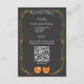 Whimsical Forest Cats Rustikale Hochzeit Begleitkarte (Vorderseite)