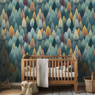 Whimsical Forest Children's Room Tapete
