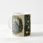 Whimsical Forest Coffee Mug – „Alice & das Schweig Kaffeetasse (Vorderseite Links)