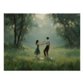 Whimsical Forest Dance Couple Scene Poster (Vorderseite)