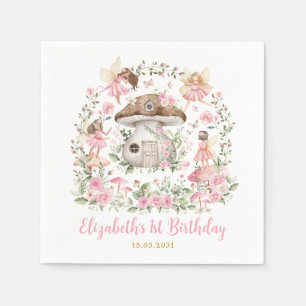 Whimsical Forest Fairy Tee Party Girls Geburtstag Serviette