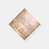 Whimsical Forest Friends Baby Shower Serviette (Ecke)