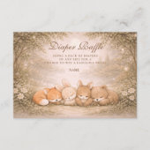 Whimsical Forest Friends Diapper Raffle  Begleitkarte (Vorderseite)