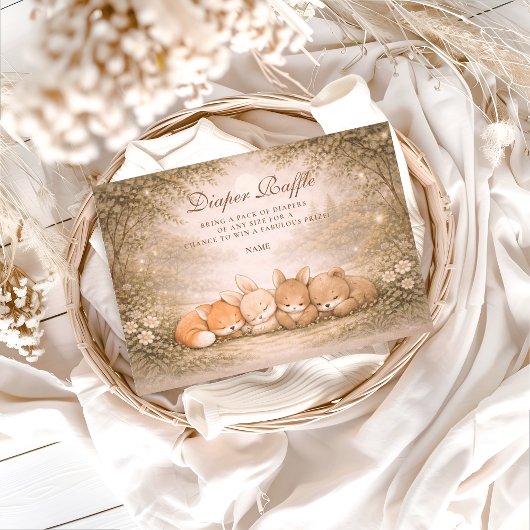 Whimsical Forest Friends Diapper Raffle  Begleitkarte