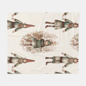 Whimsical Forest Gnome & Botanisch (2) Fleecedecke (Vorderseite (Horizontal))
