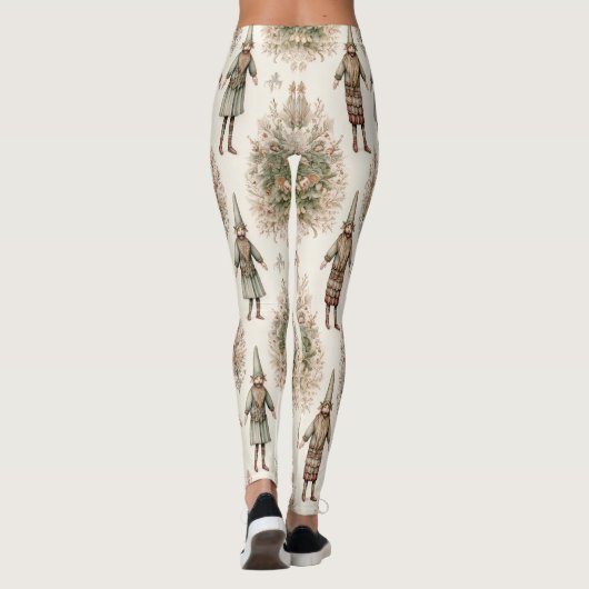 Whimsical Forest Gnomes & Botanical (1) Leggings (Rückseite)