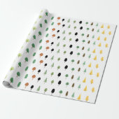 Whimsical Forest Minimalist Tree Muster Geschenkpapier (Ungerollt)