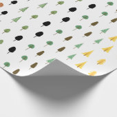 Whimsical Forest Minimalist Tree Muster Geschenkpapier (Ecke)