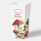 Whimsical Forest Mushroom Baby Dusche Geschenkschachtel (Rückseite)