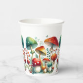 Whimsical Forest Mushroom Baby Dusche Pappbecher (Links)