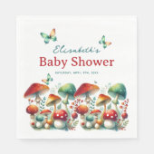 Whimsical Forest Mushroom Baby Dusche Serviette (Vorderseite)