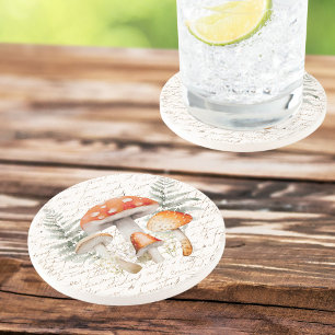 Whimsical Forest Pilz Vintage Farmhouse  Getränkeuntersetzer