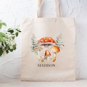 Whimsical Forest Pilz Vintage Farmhouse Rezept Tragetasche