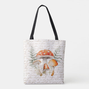 Whimsical Forest Pilz Vintage Farmhouse Tasche
