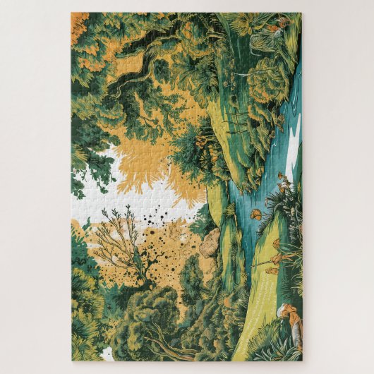 Whimsical Forest - Shakespeare Nature Zitat Puzzle (Vertikal)