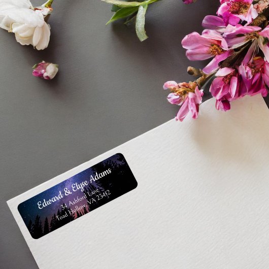 Whimsical Forest Starry Night Sky Rücksendeadresse