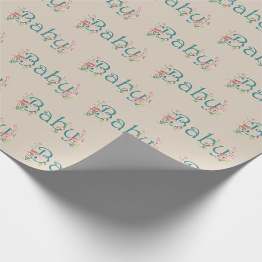 Whimsical Forest Theme mit Mushrooms Baby Dusche Geschenkpapier (Ecke)