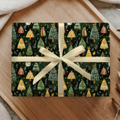Whimsical Forest Weihnachtsbaum-Muster Geschenkpapier