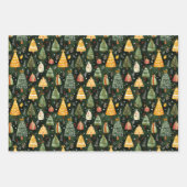 Whimsical Forest Weihnachtsbaum-Muster Geschenkpapier Set (Vorderseite 2)