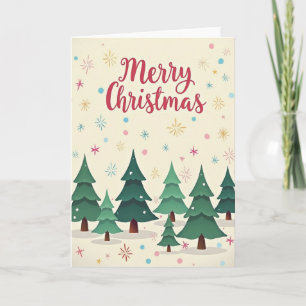 Whimsical Forest Weihnachtskarte Karte