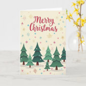 Whimsical Forest Weihnachtskarte Karte (Gelbe Blume)