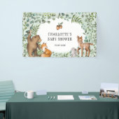 Whimsical Forest Woodland Animals Welcome Baby Banner (Messeveranstaltung)