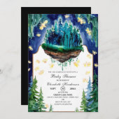 Whimsical Forest Woodland Babydusche Einladung (Vorne/Hinten)