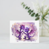*~* Whimsical FOTO Einladender Drache AP48 Postkar Postkarte (Stehend Vorderseite)