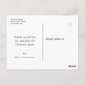 whimsical Foto frohe Weihnachten Postkarte (Rückseite)