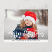 whimsical Foto frohe Weihnachten Postkarte (Vorderseite)