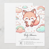 Whimsical Fox Baby Dusche Einladung (Vorne/Hinten)