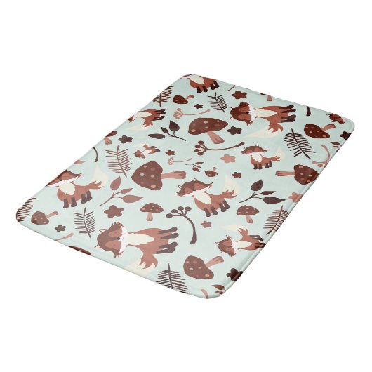 Whimsical Fox Bath Mat Badematte (Schrägansicht)
