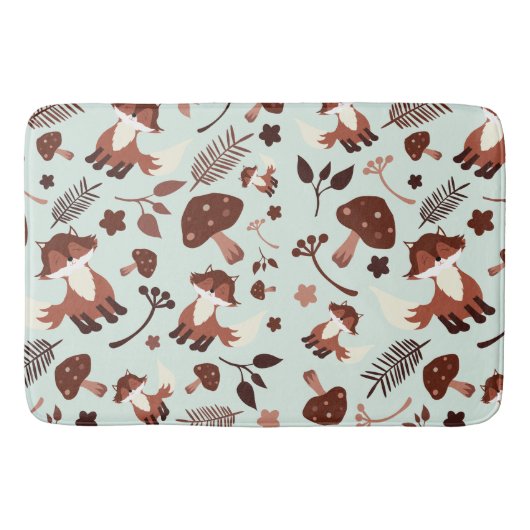 Whimsical Fox Bath Mat Badematte (Vorderseite)