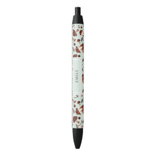 Whimsical Fox Black Ink Pen Kugelschreiber