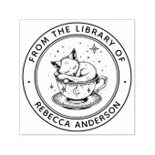 Whimsical Fox Book Briefmarke Permastempel (Design)