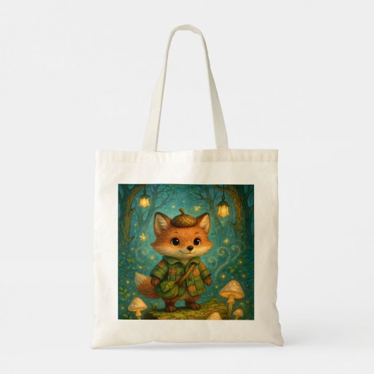Whimsical Fox Explorer Art Tragetasche (Rückseite)