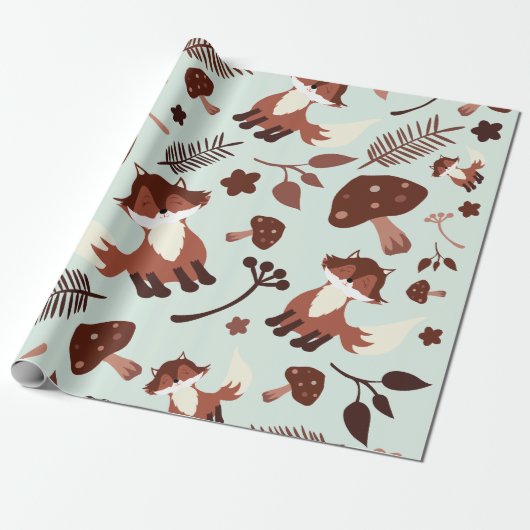 Whimsical Fox Geschenkpapier (Ungerollt)