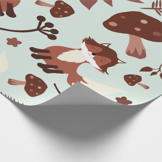 Whimsical Fox Geschenkpapier (Ecke)